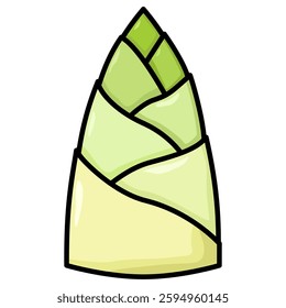 Vector Illustration of a Bamboo Shoot 