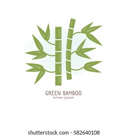 Vector illustration of Bamboo stem .  All objects are conveniently grouped and easily editable