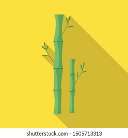 Vector illustration of bamboo and tree logo. Graphic of bamboo and green stock symbol for web.