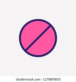 Vector illustration of ban icon colored line. Beautiful annex element also can be used as block icon element.
