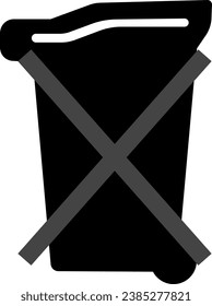 vector illustration of a ban on littering on a transparent background	