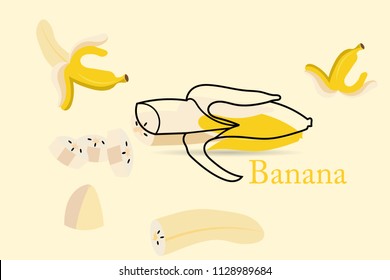 Vector illustration of banana.