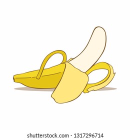 Vector illustration banana fruit