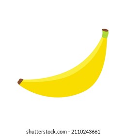 vector illustration of banana fruit in cartoon style isolated on white background, healthy organic food
