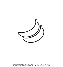 Vektorgrafik einer Bananenfrucht, mehrfarbiger, weißer Hintergrund.