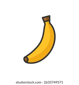 Vector illustration of an banana fruit on a white background