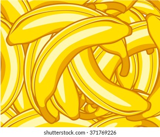 Vector illustration of a banana seamless pattern