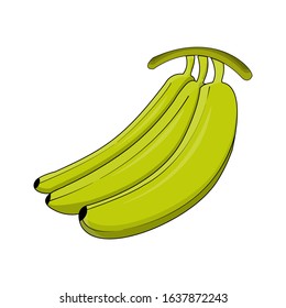 a vector illustration of a banana with a simple design, suitable for everything symbol and icon