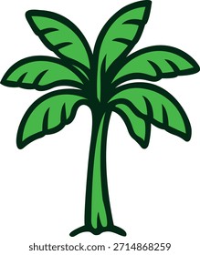 Vector illustration of a banana tree