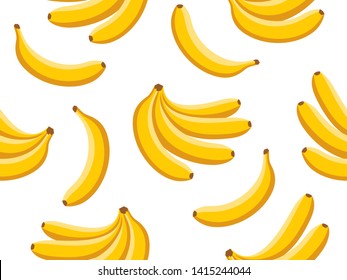 Vector illustration of bananas. Seamless pattern.