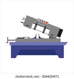 Vector illustration of band saw