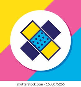 Vector illustration of bandage icon colored line. Beautiful medicine element also can be used as plaster icon element.