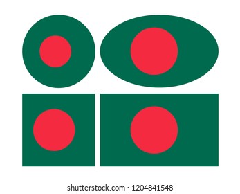 vector illustration of Bangladesh flags