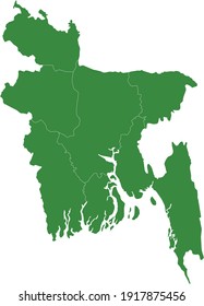 ilustración vectorial del mapa de Bangladesh