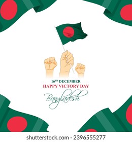 Vector illustration of Bangladesh Victory Day social media feed template