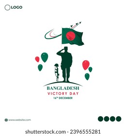Vector illustration of Bangladesh Victory Day social media feed template