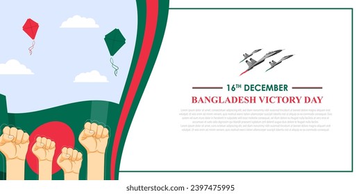 Vector illustration of Bangladesh Victory Day social media feed template