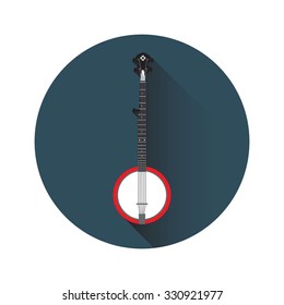 Vector illustration of banjo