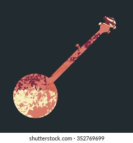 Vector illustration of banjo