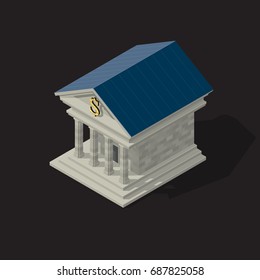 Vector illustration of bank building