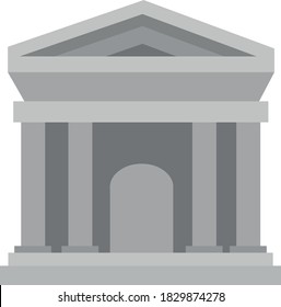 Vector illustration of bank building emoticon