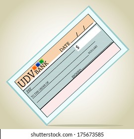Vector illustration of bank check
