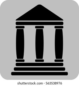 Vector Illustration with Bank Icon
