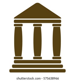 Vector Illustration of Bank Icon in Brown
