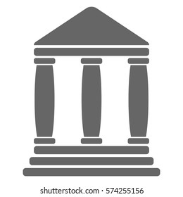 Ilustración vectorial del icono bancario en gris
