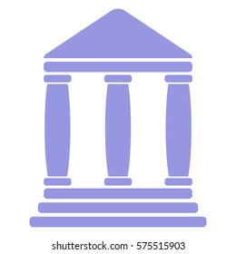 Vector Illustration of Bank Icon in Purple
