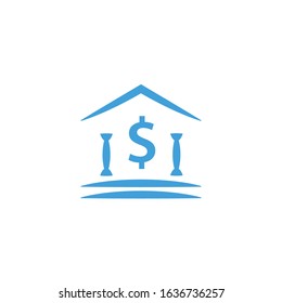 Vector illustration, Bank icon template.  
