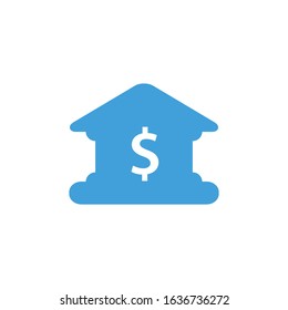 Vector illustration, Bank icon template.  
