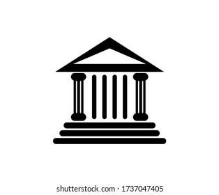 Vector illustration of bank icons on a white background