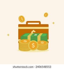 vector illustration of bank money

