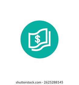 vector illustration of banknote icon, payment sign, finance.
