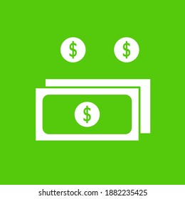 Vector illustration of a banknote. shaped face
