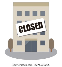 Vector illustration of a bankrupt company