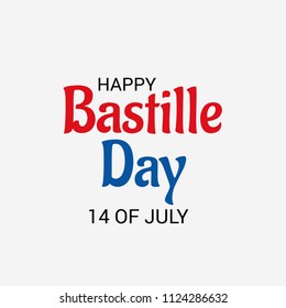 Vector illustration of a Banner for 14 th of July. Happy Bastille Day. Text Space Background.