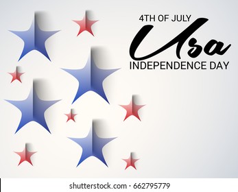 Vector illustration of a Banner for 4th of July independence day.