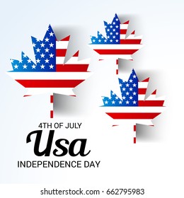 Vector illustration of a Banner for 4th of July independence day.