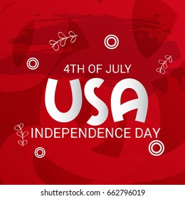 Vector illustration of a Banner for 4th of July independence day.