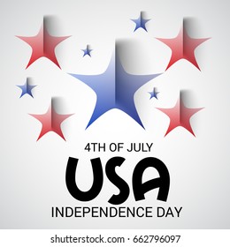 Vector illustration of a Banner for 4th of July independence day.