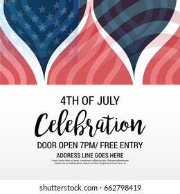 Vector illustration of a Banner for 4th of July independence day.