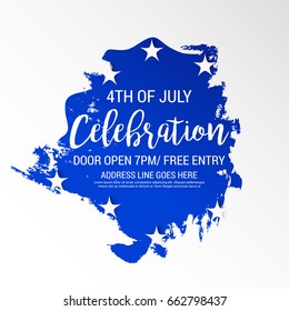 Vector illustration of a Banner for 4th of July independence day.