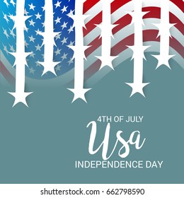 Vector illustration of a Banner for 4th of July independence day.