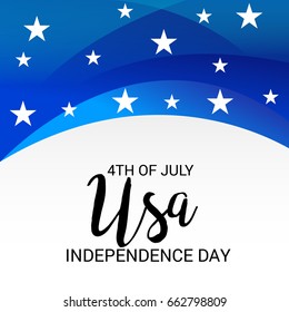 Vector illustration of a Banner for 4th of July independence day.