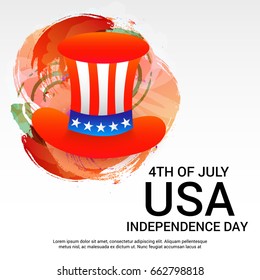 Vector illustration of a Banner for 4th of July independence day.