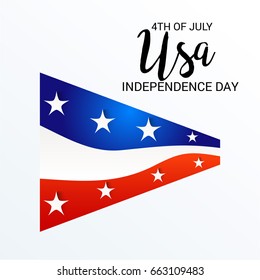 Vector illustration of a Banner for 4th of July independence day.
