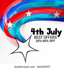 Vector illustration of a Banner for 4th of July independence day.