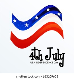 Vector illustration of a Banner for 4th of July independence day.